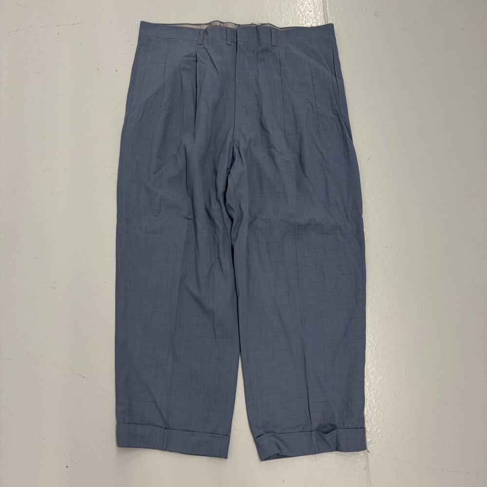 NOS Vintage 50s Sunset Loeb Rayon Fleck Wool Trousers 38x27